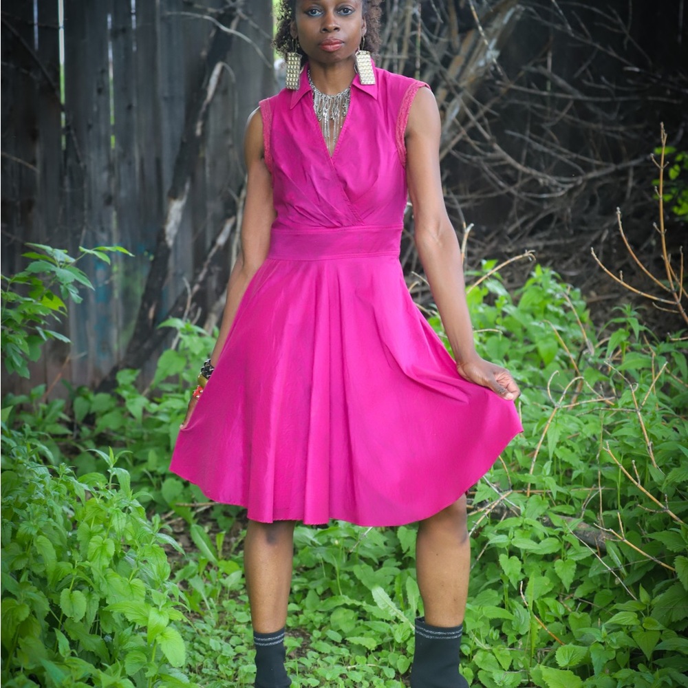 Fuschia Beverly Johnson Upstyled Dress - image 4